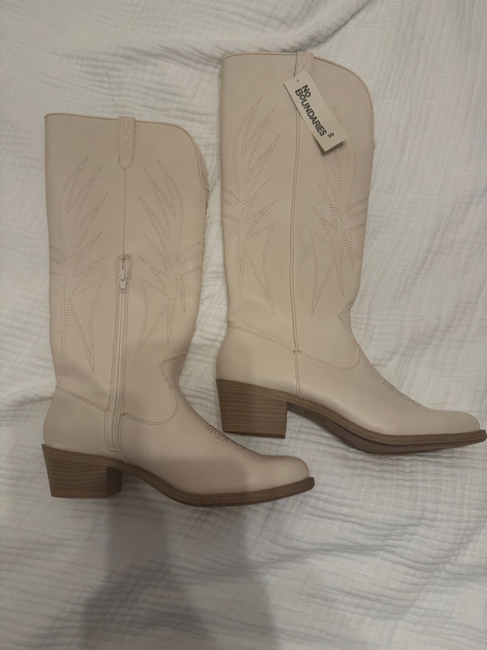 No Boundaries Cream Western Knee cowgirl cowboy Boots